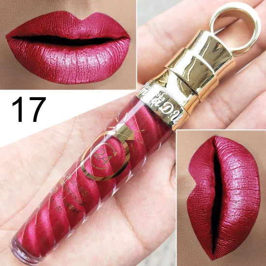 CmaaDU 20Color Matte Lip Gloss  Liquid Lipstick Waterproof Lasting Nude Glitter Fashion Scoop Lip Natural Thread Gloss Cosmetics