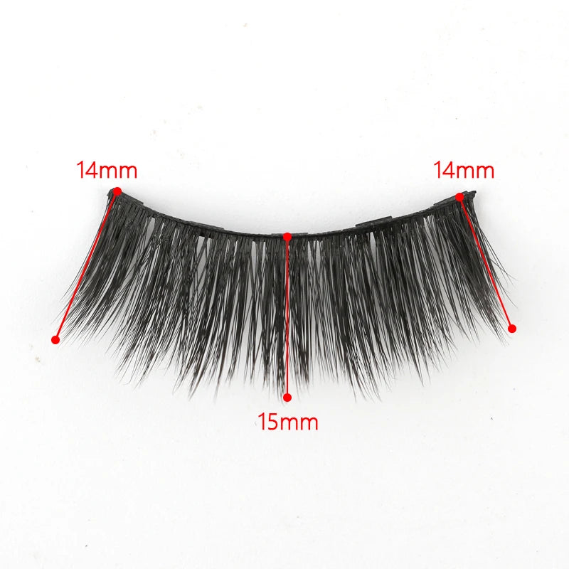 2/3/4 Pairs Magnetic Eyelashes Set Waterproof Liquid Eyeliner Tweezer Wispy False Eyelashes Dramatic 3D Mink Lashes Makeup Tools