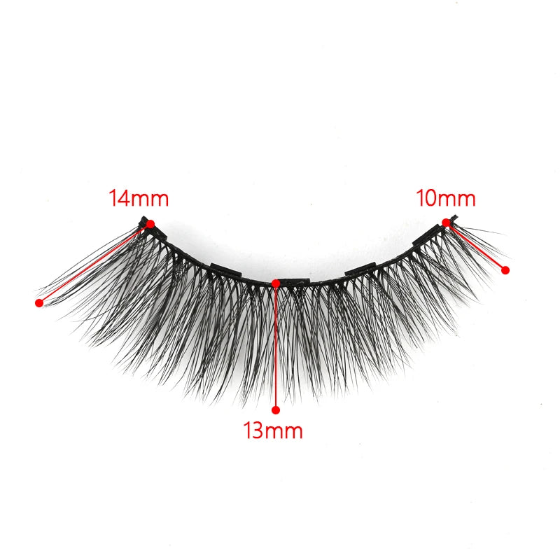 2/3/4 Pairs Magnetic Eyelashes Set Waterproof Liquid Eyeliner Tweezer Wispy False Eyelashes Dramatic 3D Mink Lashes Makeup Tools