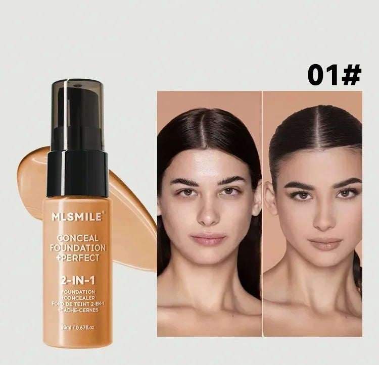 Waterproof Face Foundation Cream Oil-Control Matte BBCream Lasting  Liquid Concealer Full Coverage Matte Base Face Makeup Women