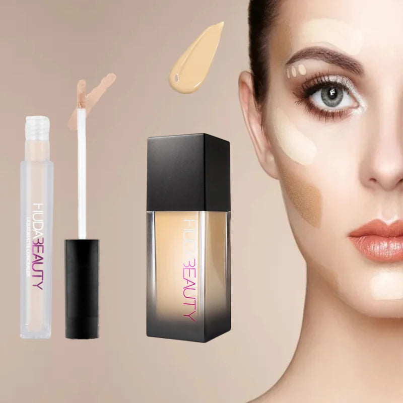 Flawless Liquid Foundation Matte Concealer Nourishing Long-Lasting 34ml Facial Makeup Concealed Pores Fine Breathable Cosmetics