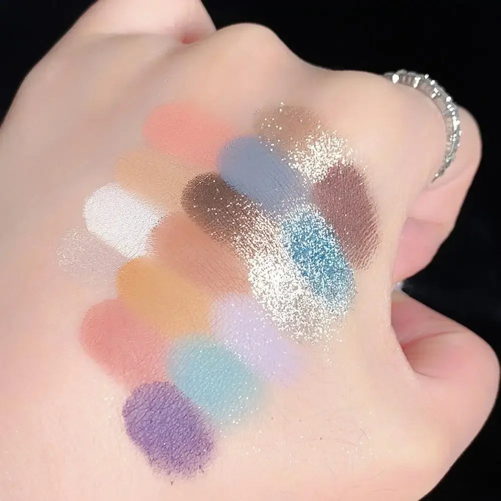 Pearlescent Eye Shadow Plattee Long Lasting Waterproof Eyeshadow Matte Glitter Eyeshadow Palette 16Colors Eyes Make Up Cosmetics