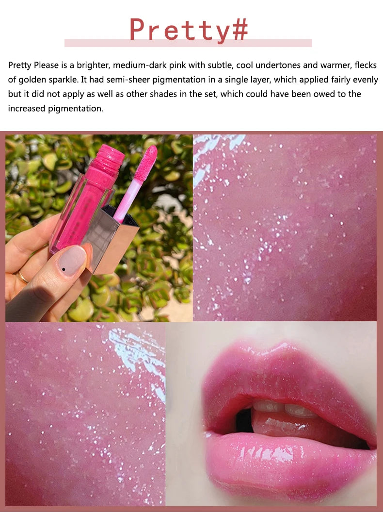 FB Gloss Bomb Cream&Heat Color Drip Lipgloss Glitter Moisturizing Plumper Long Lasting Lipgloss Makeup Liquid Lipstick 9ml