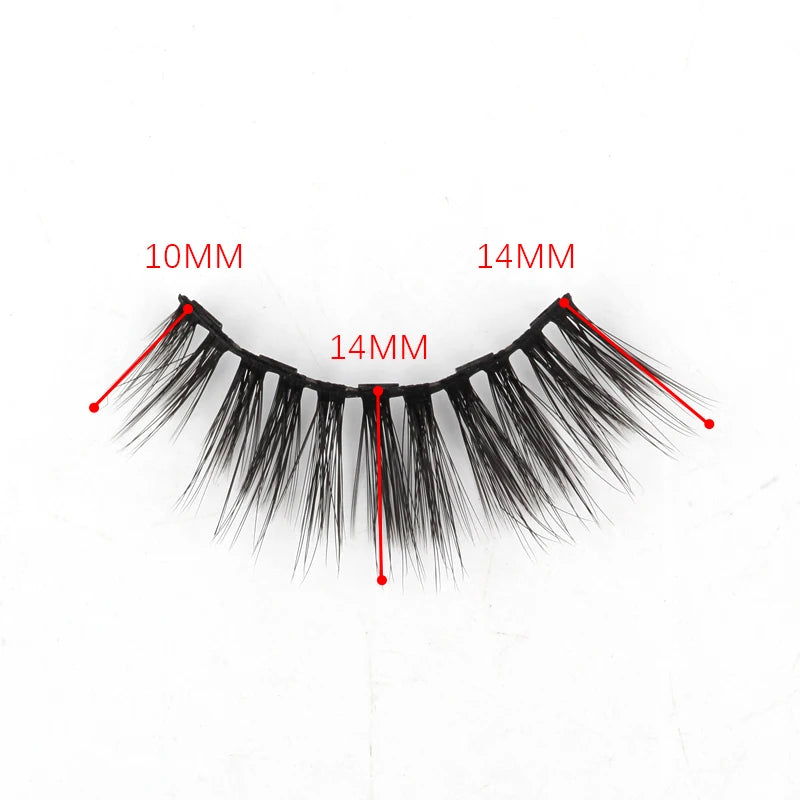 2/3/4 Pairs Magnetic Eyelashes Set Waterproof Liquid Eyeliner Tweezer Wispy False Eyelashes Dramatic 3D Mink Lashes Makeup Tools
