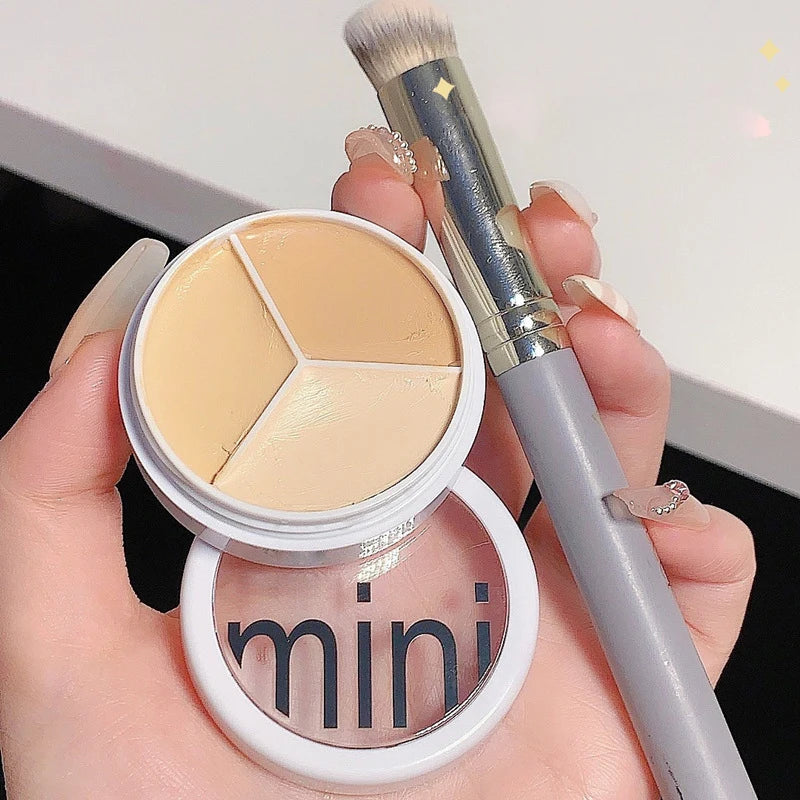 3 Colors Brand Foundation Concealer for Dark Circles,Tears,Freckles,Acne,Pigmentation blemishes Waterproof Full Coverage Makeup