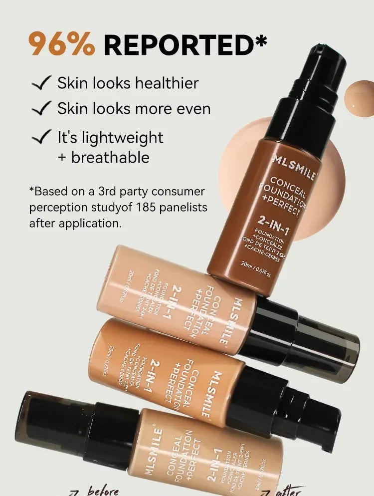 Waterproof Face Foundation Cream Oil-Control Matte BBCream Lasting  Liquid Concealer Full Coverage Matte Base Face Makeup Women