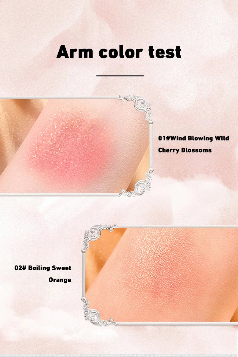 Highlighter Embossed Blush Glitter Facial Shimmer Powder Pink For Cheeks Eyeshadow Contouring Lasting Smooth Cosmetics Makeup