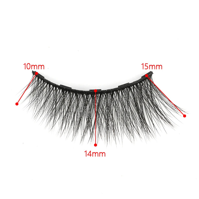 2/3/4 Pairs Magnetic Eyelashes Set Waterproof Liquid Eyeliner Tweezer Wispy False Eyelashes Dramatic 3D Mink Lashes Makeup Tools