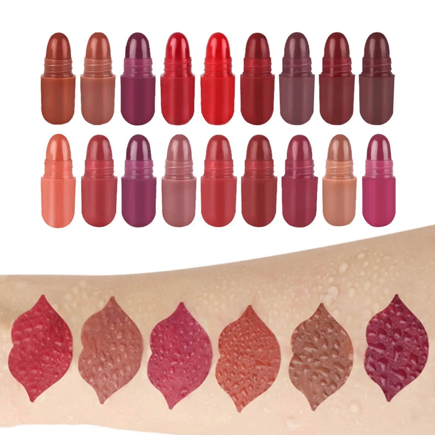Pills Lipstick 18 Colors 18 Colors Long Lasting Pill Lipstick Cute Waterproof Non-Fading Lipstick Velvet Matte Lipstick Set