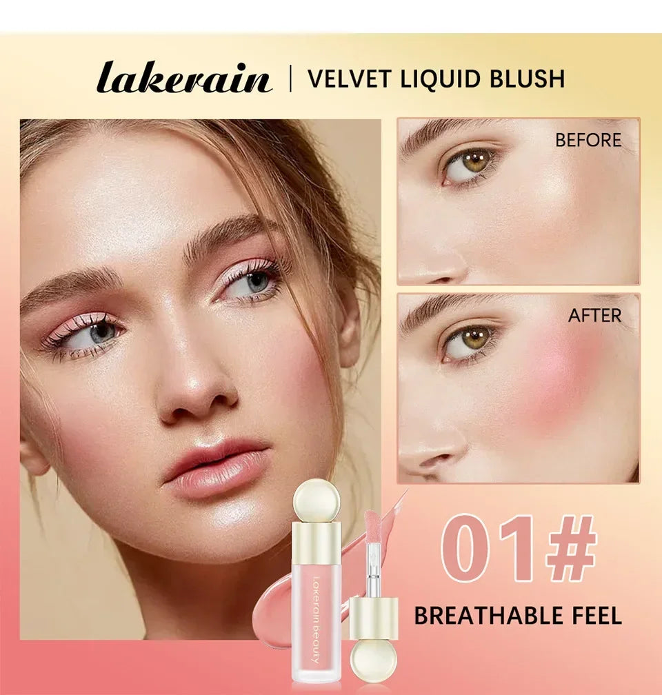 Liquid Blush Velvet Matte Eyeshadow Facial pigment Lasting Powder Fender Beautiful Natural Cream Orange Peach Rare Blush Makeups